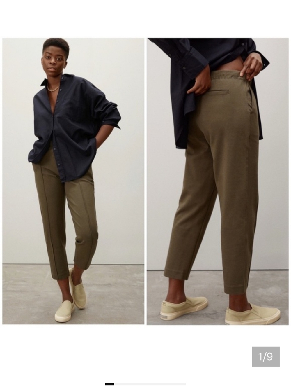 EVERLANE The Dream Pant Medium Dark Green
